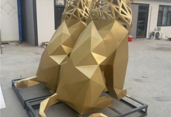 景觀獅子雕塑制造，歐式風(fēng)格，不銹鋼獅子雕塑定價(jià)