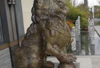獅子鏤空雕塑優(yōu)選，城市裝飾，景觀不銹鋼獅子雕塑供給