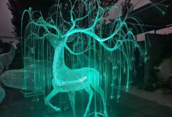 梅花鹿雕塑供應，花園小品，酒店燈光梅花鹿雕塑展品