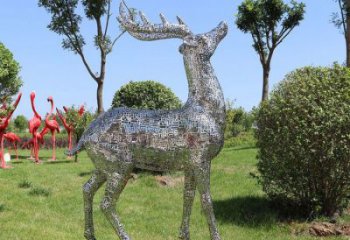 景區(qū)梅花鹿雕塑供給，景觀雕塑，鏤空梅花鹿雕塑供求