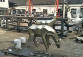 展示小鹿雕塑定制，小區(qū)雕塑，切面小鹿雕塑提供