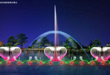 創(chuàng)意程控電影噴泉雕塑