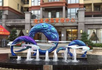 地產(chǎn)噴泉雕塑，程控設(shè)計，程控旱地噴泉雕塑