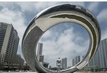 鏤空圓環(huán)雕塑，噴水景觀雕塑，噴泉結(jié)構(gòu)形式