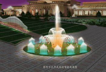 電影漂浮噴泉雕塑，水景藝術(shù)噴泉雕塑提供