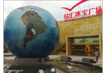地球雕塑定制，露天雕塑，不銹鋼地球雕塑展品