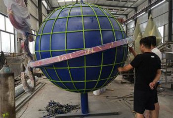 地球雕塑制造商，標(biāo)識(shí)雕塑，不銹鋼地球雕塑廠家