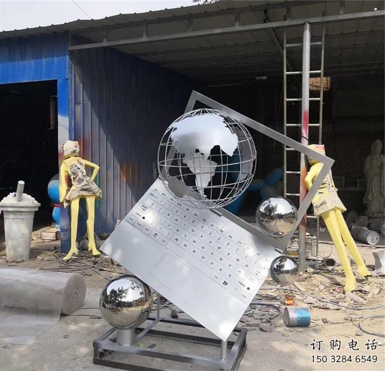 地球儀雕塑通用，花園小品，廣場筆記本地球儀雕塑優(yōu)價(jià)