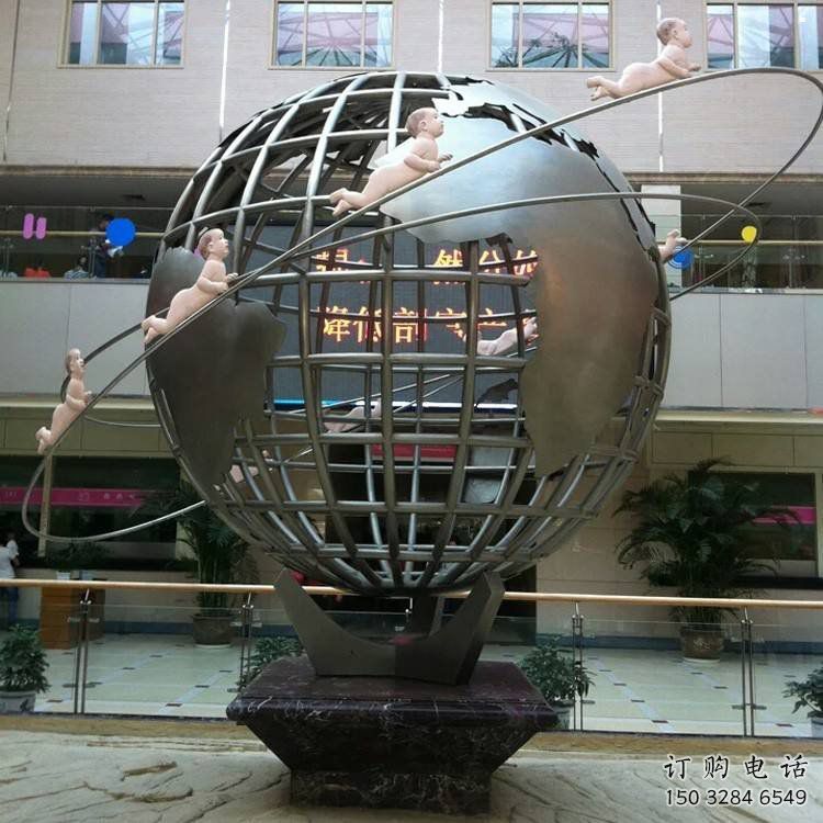 地球儀雕塑精品，景觀概念，現(xiàn)代地球儀人物雕塑通用