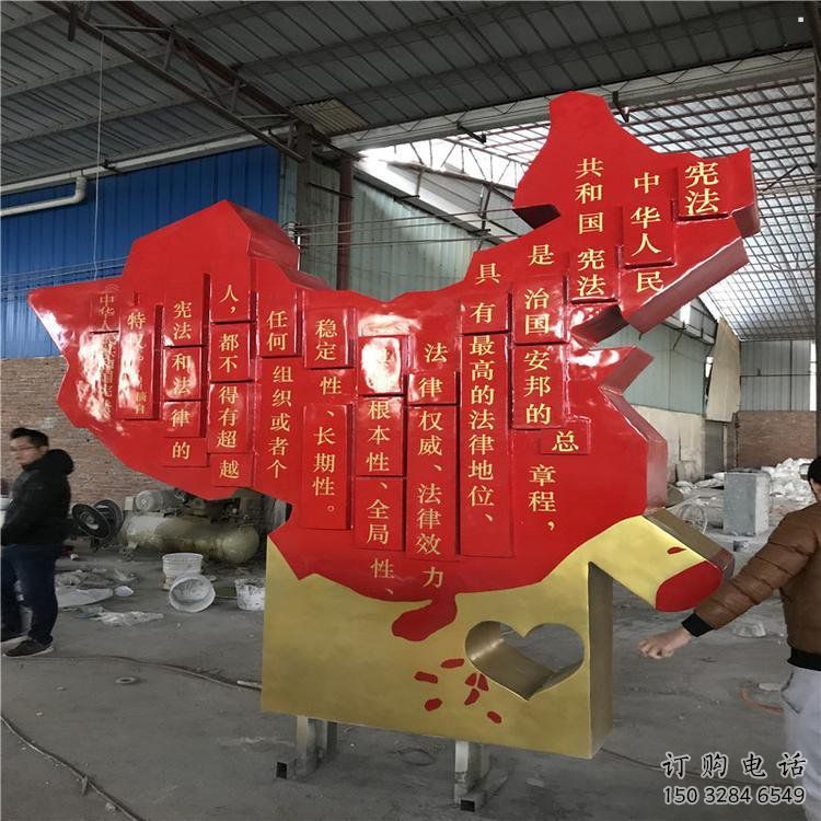 地圖雕塑制作，陸地擺件，不銹鋼地圖雕塑制造廠家
