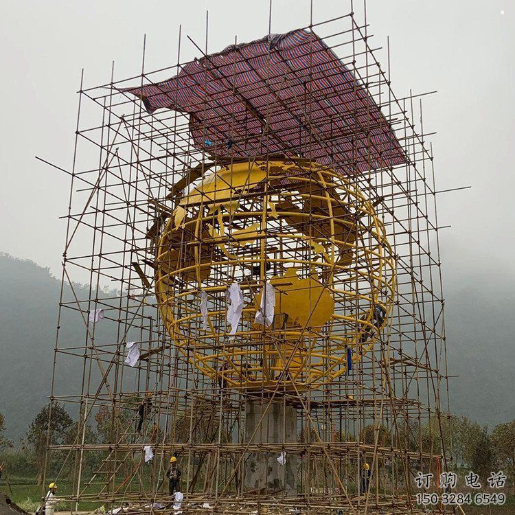 地球儀雕塑通用，陸地?cái)[件，烤漆地球儀雕塑點(diǎn)擊