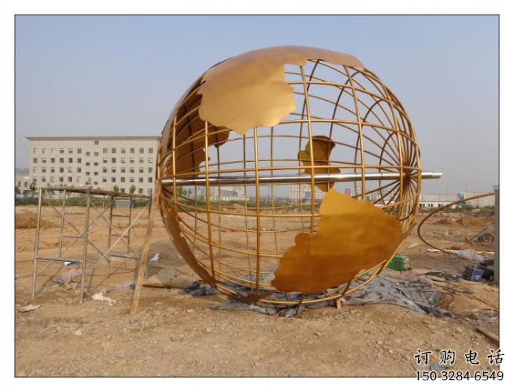 地球儀雕塑制造，校園雕塑，烤漆地球儀雕塑展品