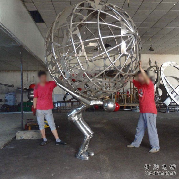 地球儀雕塑精選，街頭藝術(shù)，公園手托地球儀雕塑承接