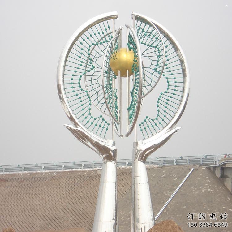 地球儀雕塑優(yōu)價(jià)，村標(biāo)概念，手托地球儀雕塑廠家精品