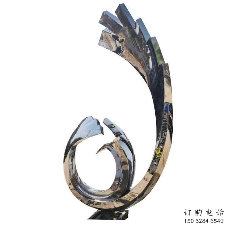 鳳凰雕塑制作，鏡面概念，亮面不銹鋼鳳凰雕塑專供