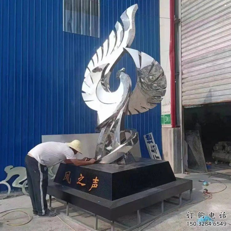 鳳凰雕塑制作廠家，城市雕塑，不銹鋼鳳凰雕塑生產(chǎn)
