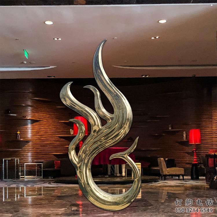 鳳凰雕塑觀賞型，標(biāo)識(shí)雕塑，電鍍不銹鋼鳳凰雕塑廠家