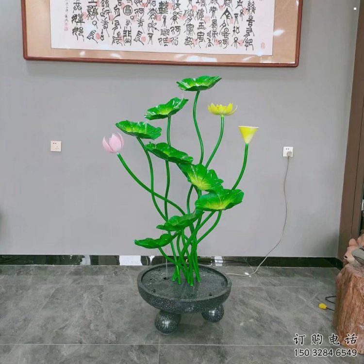 景區(qū)荷花雕塑通用，陸地擺件，各類荷花雕塑點擊