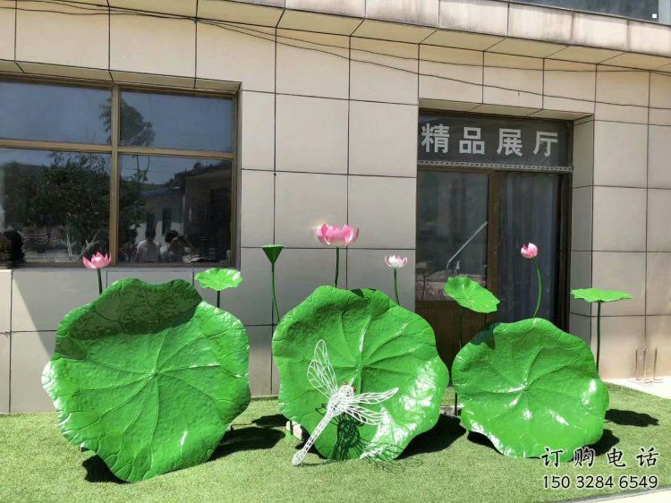 荷葉雕塑優(yōu)選，城市裝飾，仿真荷葉雕塑定做廠家