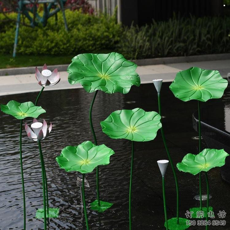 荷葉雕塑制造廠家，歐式風(fēng)格，仿真荷葉雕塑供給