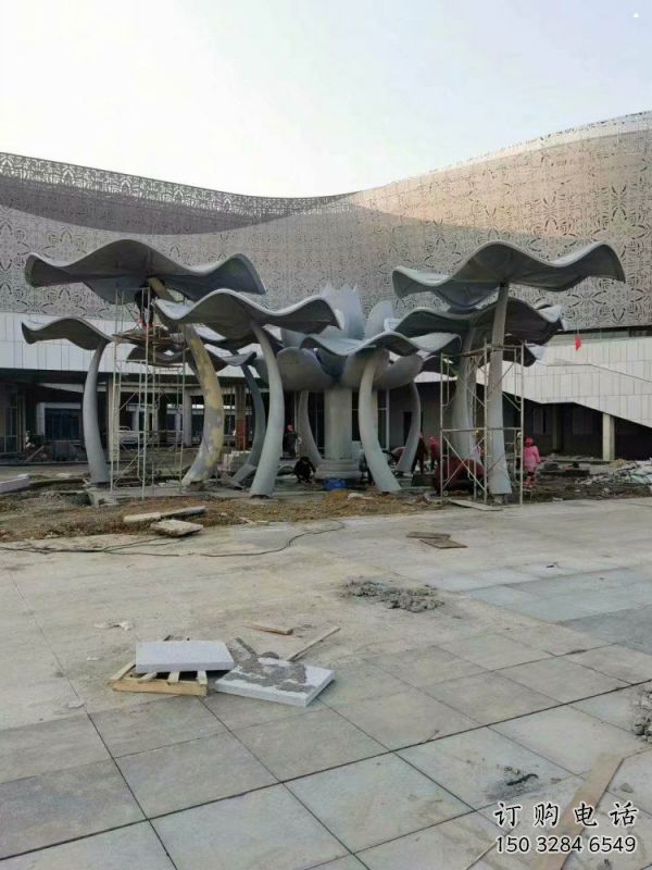 金屬荷葉雕塑通用，城市雕塑，不銹鋼荷葉雕塑指用廠家