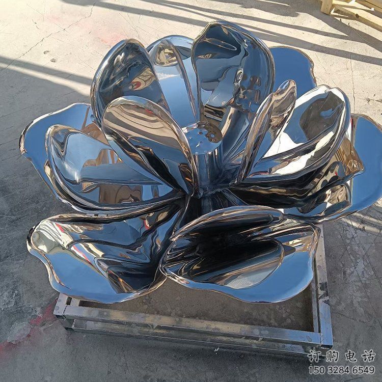 花園蓮花雕塑點擊，多彩藝術，鏡面蓮花雕塑訂做廠家