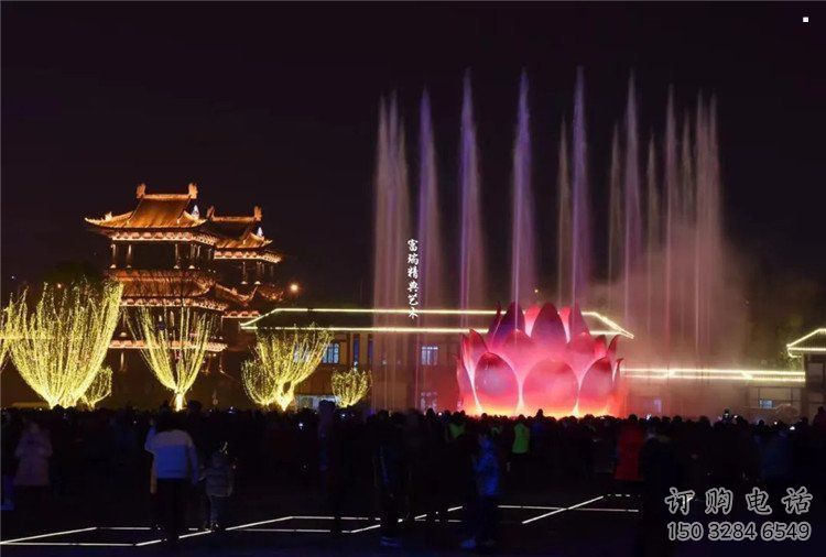 蓮花雕塑訂做，街景小品，蓮花噴泉雕塑定制廠家