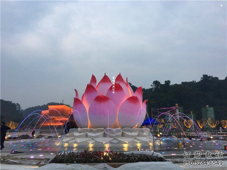 蓮花雕塑定價，廣場雕塑，蓮花噴泉雕塑廠家優(yōu)價