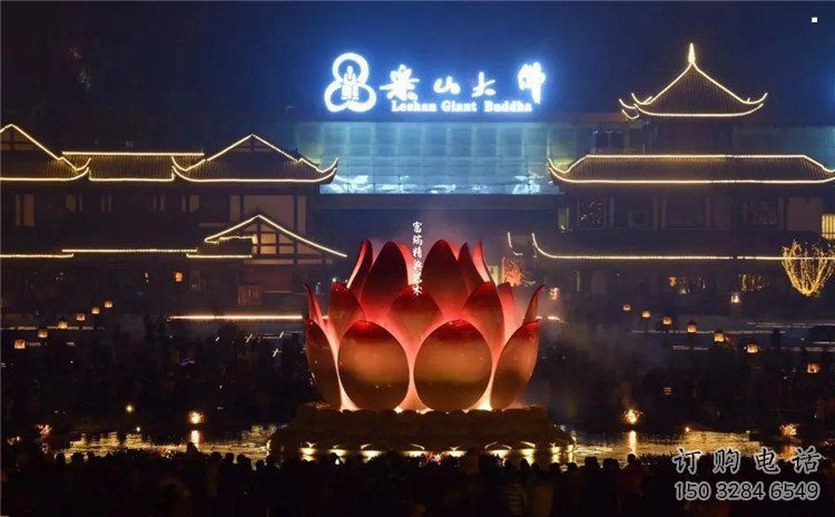 蓮花雕塑定做，公園小品，不銹鋼蓮花噴泉雕塑供應(yīng)