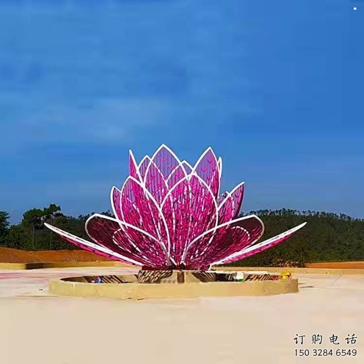 鏤空蓮花雕塑選用，酒店擺件，燈光蓮花雕塑工廠精選