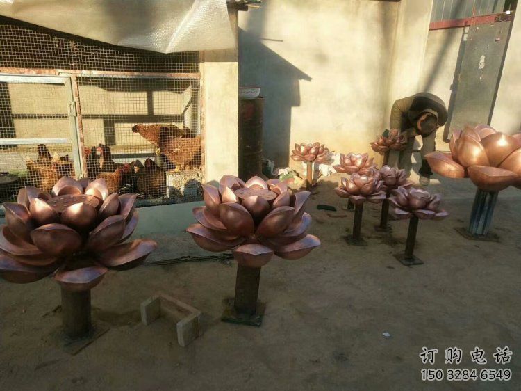 水蓮花雕塑廠家，景觀雕塑，水蓮花銅雕塑制作承接