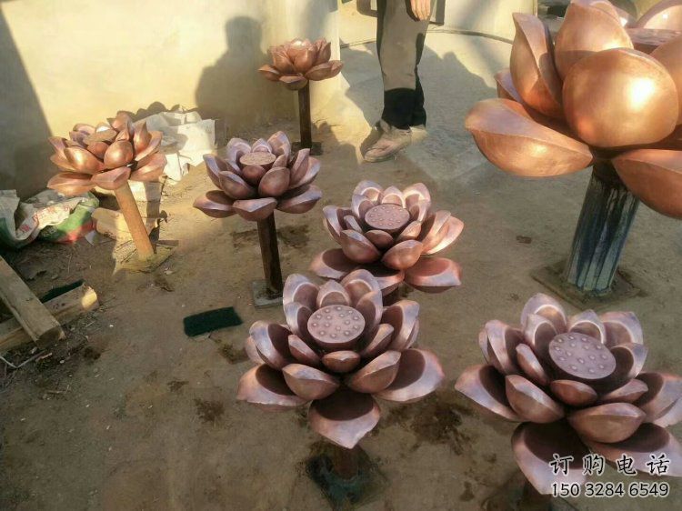 水蓮花銅雕塑訂做，歐式風(fēng)格，水蓮花銅雕塑廠家選定