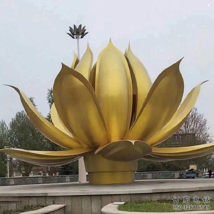 蓮花雕塑制作廠家，歐式風(fēng)格，地產(chǎn)銅蓮花雕塑優(yōu)選