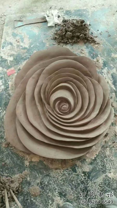 玫瑰花雕塑精選，彩鋼制作，電鍍玫瑰花雕塑工廠