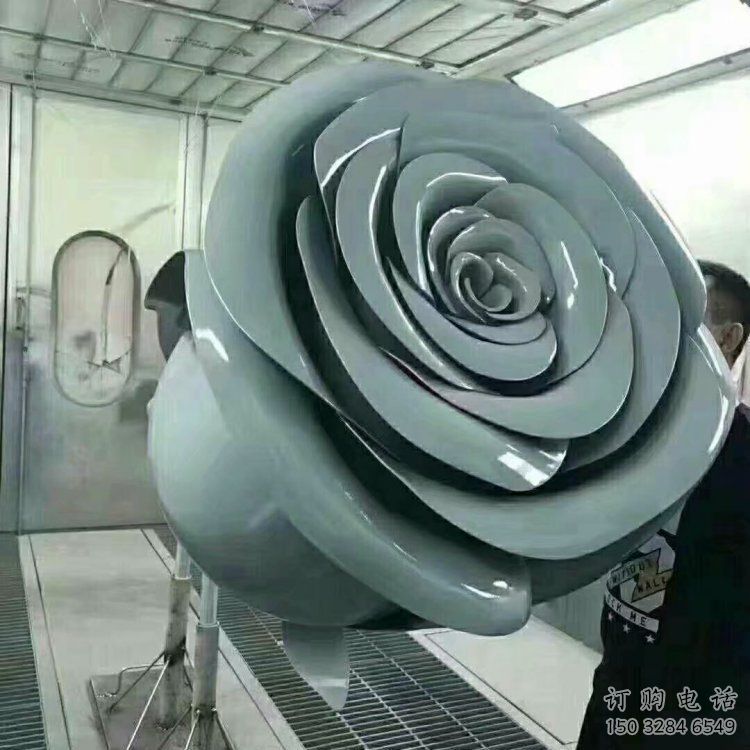 月季雕塑定價(jià)，景區(qū)雕塑，月季花朵雕塑廠家供給