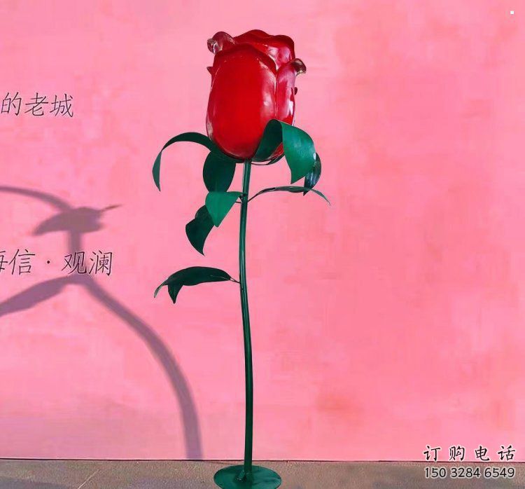 月季雕塑生產(chǎn)商，城市雕塑，月季花朵雕塑景觀常用