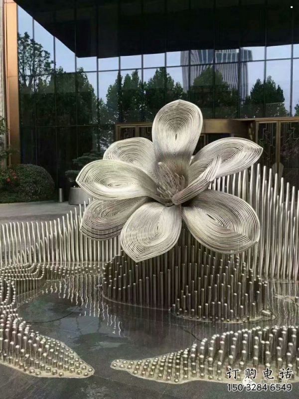 大型月季花雕塑優(yōu)選，白鋼構(gòu)件，不銹鋼月季花雕塑廠家