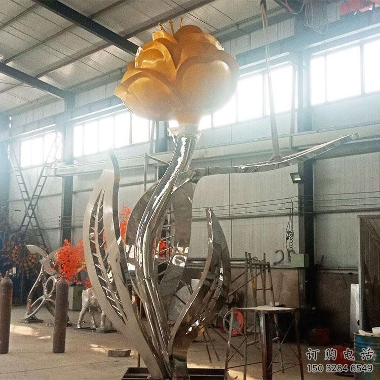 現(xiàn)代月季花雕塑 現(xiàn)代月季花雕塑