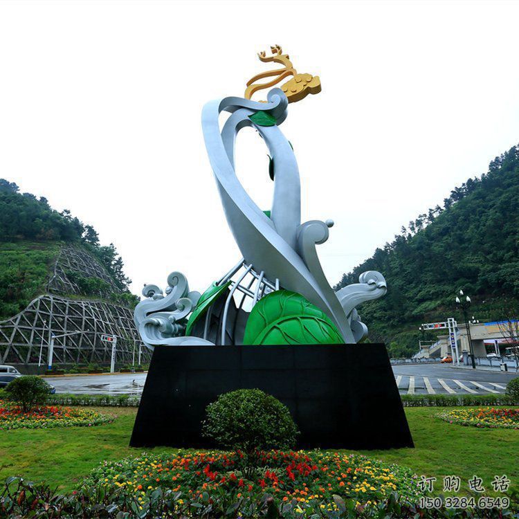 廣場(chǎng)蘭花雕塑供求，露天雕塑，蘭花花朵雕塑標(biāo)準(zhǔn)廠家