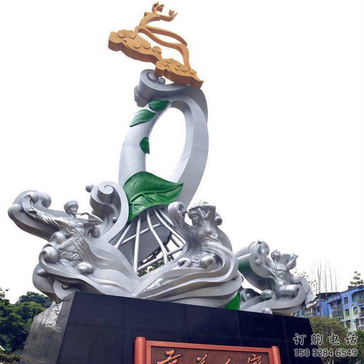 蘭花雕塑承接，城市裝飾，大型蘭花花朵雕塑公司