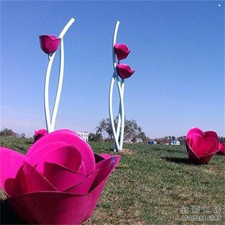 玫瑰花朵雕塑通用，景觀雕塑，空間玫瑰花朵雕塑標(biāo)準(zhǔn)