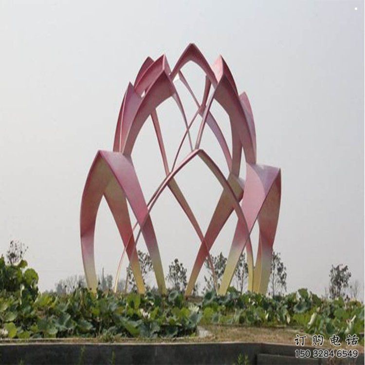 花朵雕塑展品，街頭雕塑，地產(chǎn)郁金香花朵雕塑供需