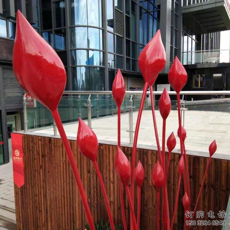 花朵雕塑展品，景觀雕塑，景觀郁金香花朵雕塑供應(yīng)