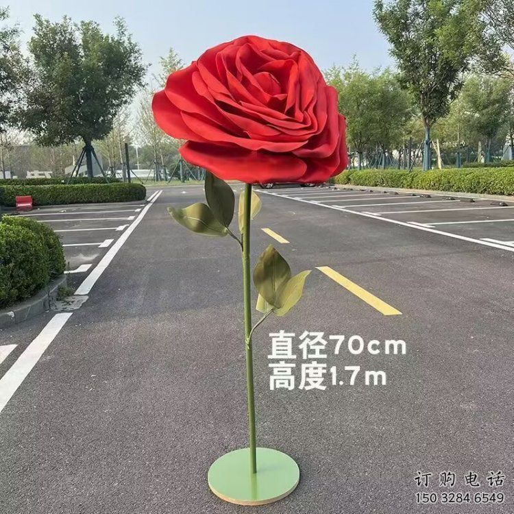 花朵月季雕塑生產(chǎn)，美陳雕塑，景觀月季花朵雕塑優(yōu)選
