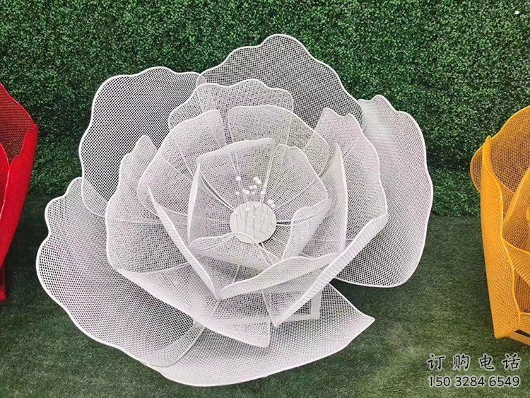 牡丹花雕塑標準，廣場系列，戶外鏤空牡丹花雕塑指用