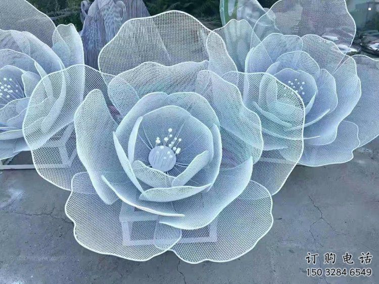 牡丹花雕塑訂做廠家，美陳雕塑，鏤空牡丹花雕塑優(yōu)選
