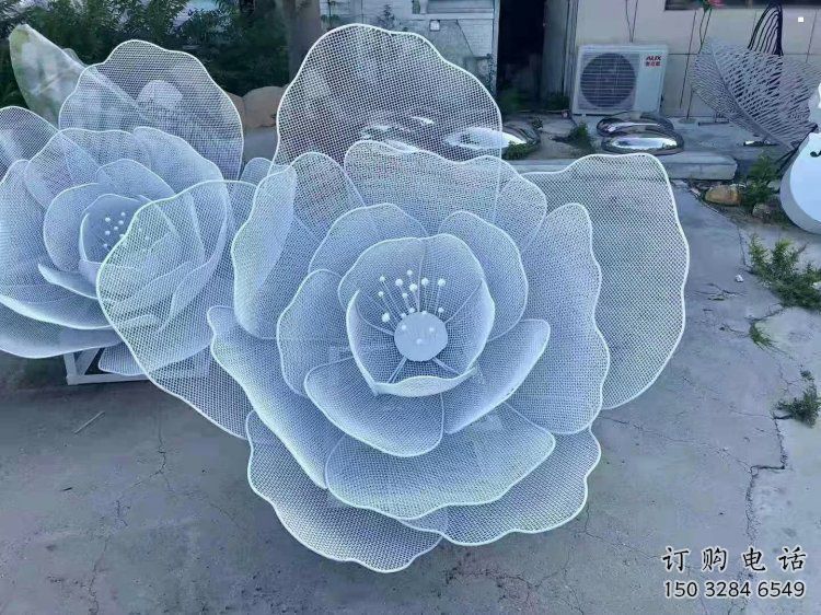 牡丹花雕塑生產(chǎn)，標(biāo)識(shí)雕塑，地產(chǎn)鏤空牡丹花雕塑優(yōu)選