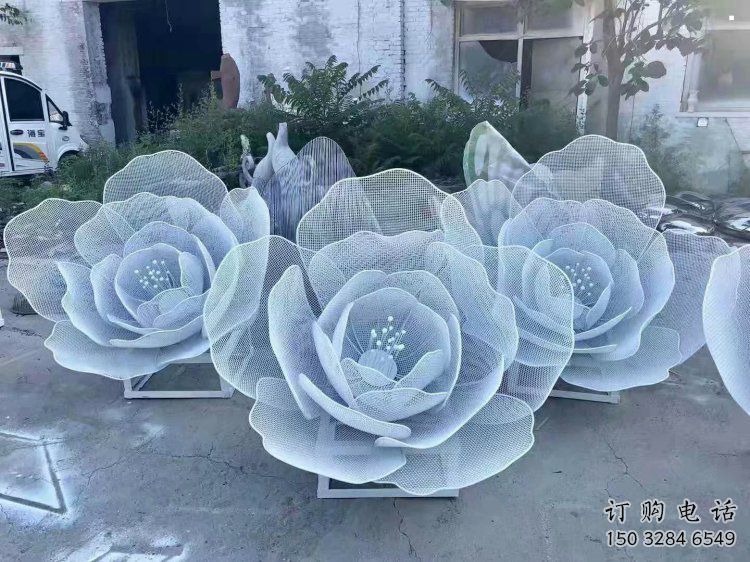 牡丹花雕塑精選，歐式風(fēng)格，門口鏤空牡丹花雕塑選定