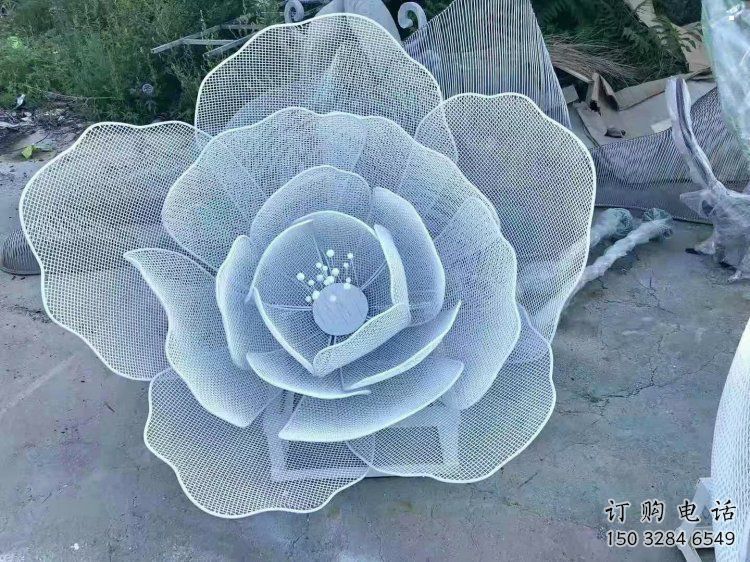 牡丹花雕塑提供，戶外雕塑，鏤空牡丹花雕塑生產(chǎn)廠家