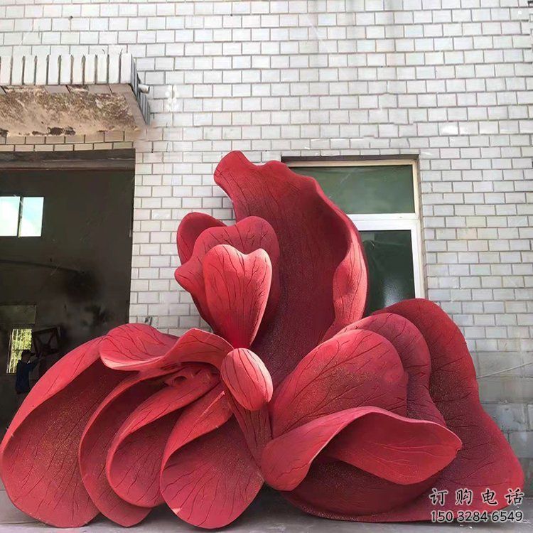 牡丹花雕塑供需，透雕系列，不銹鋼牡丹花雕塑制造商